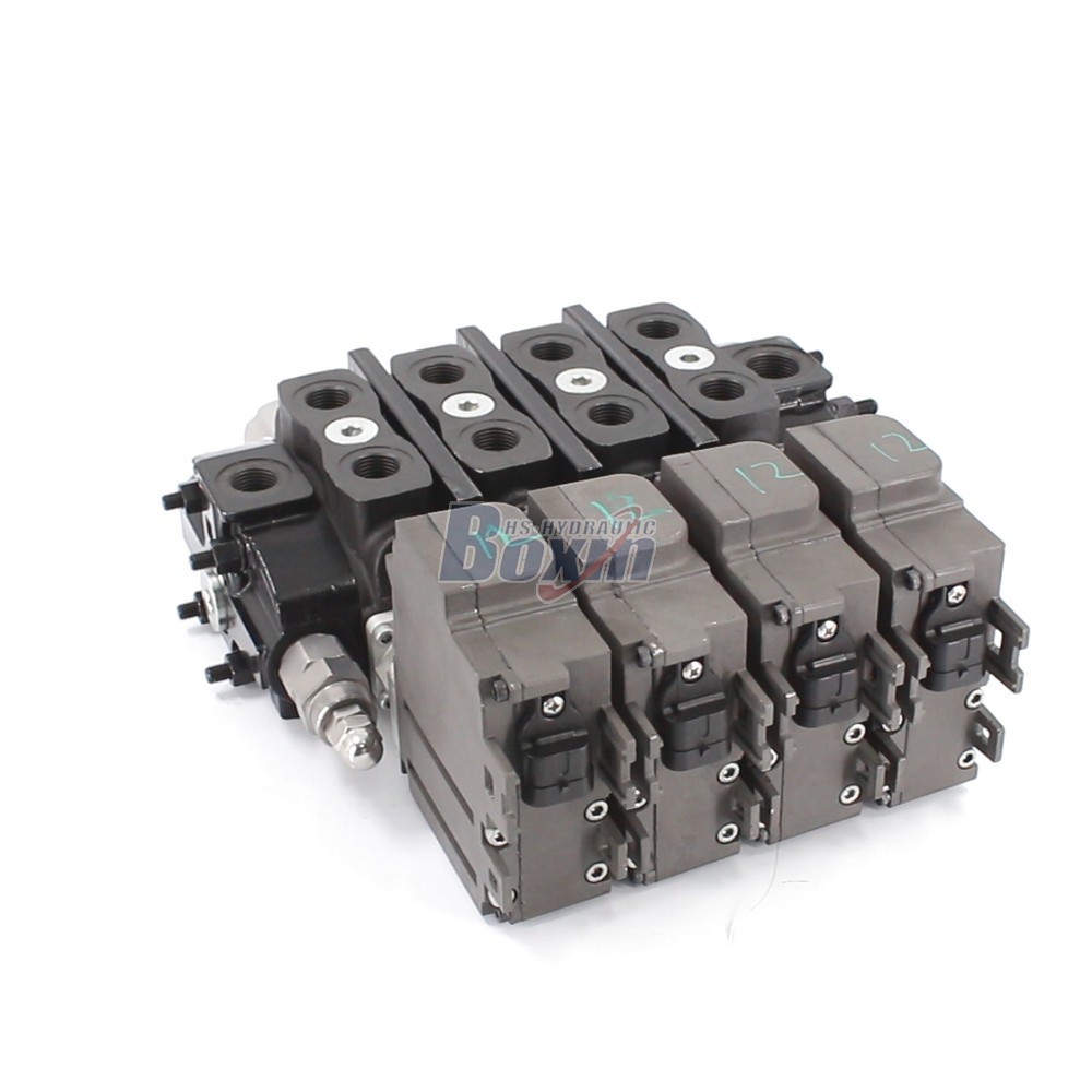 Factory Direct Supply of SD8EMA-4OT Electric Motor 4 Spool Sectional Directional Valve main image